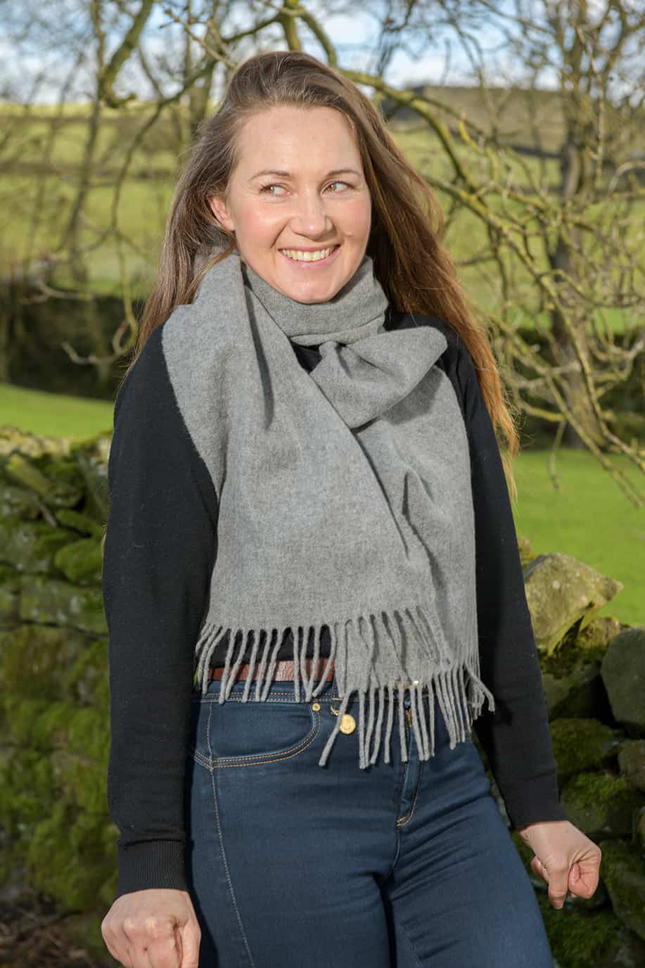 Medium Grey Scarf (100% New Wool)